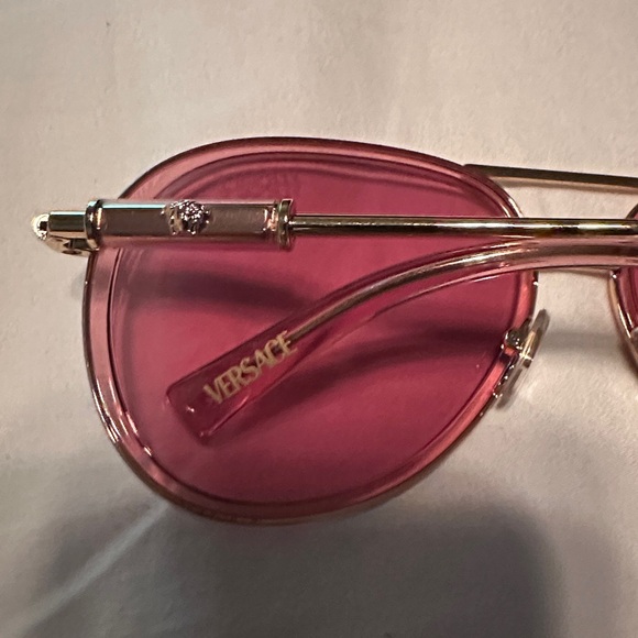 New Versace Pink Aviator Sunglasses main image 7
